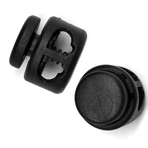 Cord Lock Plastic Stopper Cord Ends Toggles Clip Buckle Button Black Frost Shoelace Sportswear Bag Accessory