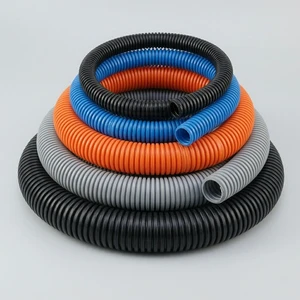 Corrugated Conduit 17mm 18mm 19mm Custom Gray/Orange/Blue Flexible Corrugated Pipe for Cable Protection Manufacturer