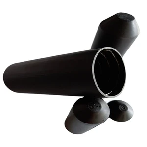 Black Heat Shrink Cable End Cap With Or Without Adhesive Lining Pe Heat Shrink End Cap Wire End Cap