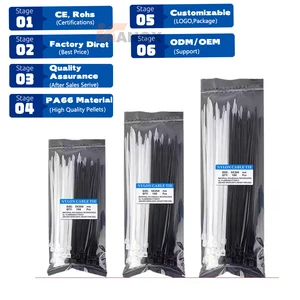 Eco-friendly Cable Ties Self- Locking Nylon Zip Ties Strap Ties ie Wraps