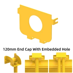 End Cap With Embedded Hole for 120mm Movable Cable Exit Kit and Plastic Tube Connection