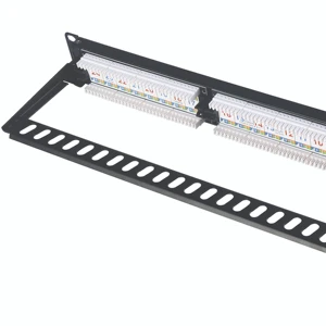 Cat6 UTP Unshielded 24 Port 1U 19 Inch Rack Mount RJ45 Patch Panel