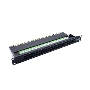 25-Port 19-Inch 1U Tray Telephone Voice Patch Panel IDC Voice Module for Data Center Telecom Room RJ11 Ethernet Lan Cables