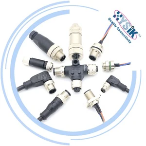Cable Manufacturer Custom M12 Connector Cable 2 3 4 5 6 8 12 Poles signal Data Power Wire Cordset IP67 Sensor Harness