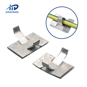 Wire Cable Clamp Type Fixed Seat Flat Installation Aluminum Wire Buckle Adhesive Base Adjustable Cable Clip