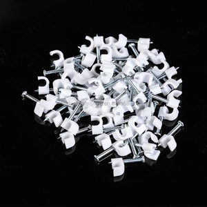Customized Hot Sale Cable Clips with Carbon Nails/hot Sale PE Flat and square