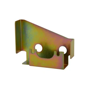 Custom Fabricated Metal Bracket Black Powder Coated Yellow Zinc Plated Laser Cutting Stamping Welding OEM Support Industrial Use