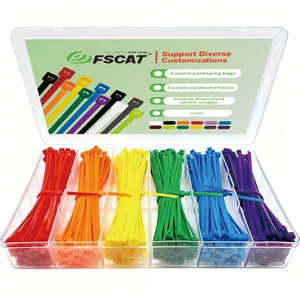 FSCAT Custom Color PA66 Self Locking Plastic Eco Friendly Bridas De Nylon UL CE For Electrical Applications Nylon Cable Ties