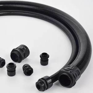 Corrugated Flexible Nylon Electrical Wire Protection Conduit Tube with UL94.V0 Fire Rating Waterproof Customizable Size & Color