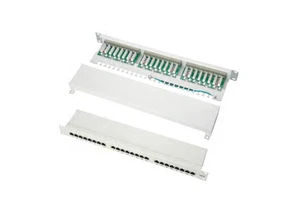 Cat6 UTP 24 Port 1U 19 Inch Rack Mount RJ45 Patch Panel Model