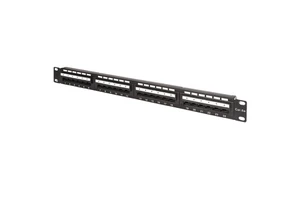 Superior quality CAT6A Patch Panel 24 Oblique Ports Network RJ45 UTP 19 inch Rack Mount Type With Led