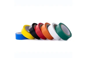 Black PVC Electrical Insulating Tape Fireproof Strong Flame Retardant Single Sided Pressure Sensitive Adhesive Rubber Paper
