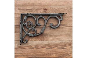 OMG Industries Metal Crafts Western Style Cast Iron Corner Brackets Decorative Wall Shelf Brackets
