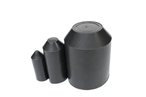 Waterproof heat shrink cable end caps with glue