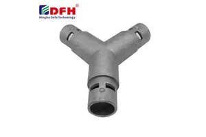 Factory-Made in China 40mm Y-Shaped High Pressure Plated Aluminum Alloy 3-Way Connectors Pipe Fittings