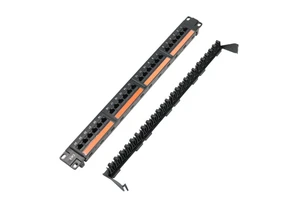 24 Ports 19 Inch Modular Cabling Telecom Parts-Cat6 STP Unloaded Patch Panel