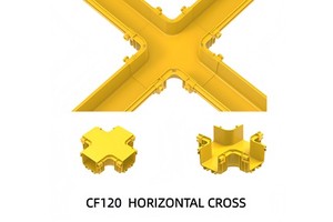Horizontal Cross of 120mm Fiber Cable Tray with High-strength Connection