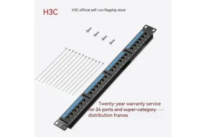 Customized 1U Network Patch Panel with 48 UTP RJ45 Cat5e Cat6 Cat6A Ports 24 Port UTP Patch Panel