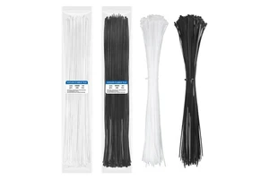 100-Pack Nylon Cable Zip Ties 4.8*600mm 23.6-Inch Long Self-Locking Plastic Fasteners for Indoor Outdoor Use 50lb Wire Tie Wraps