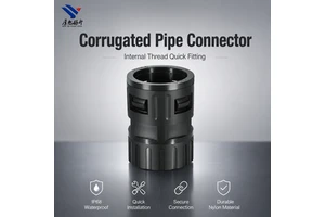 PA6 Corrugated Conduit Female Thread Connector For Cable Protection, Halogen-Free Wholesale
