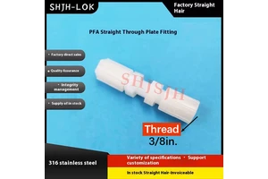 SHJH-LOK Swagelok Type PFA Union Connector Hydraulic Plumbing Pipes Fittings High-pressure Forging Injection-Molded Chemical