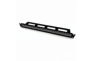 1U 19inch 24-Port UTP Empty Patch Panel with 24 Pieces Keystone Jacks for Data Center