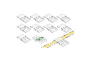 LED Strip Cable Organizer Adhesive Backing Holder Lighting Accessory Mounting Bracket Snap-Fit Clip Transparent Version