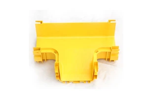 300mm Yellow PVC Material Fiber Cable Tray Cable Management Horizontal T Type Cable Tray