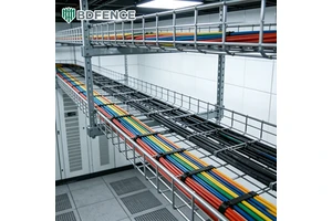 High Bearing Galvanized Wire Mesh Cable Tray Low Carbon Steel Anti Rust Lightweight For Shopping Mall Low Voltage Cable Trunking