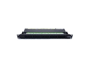 50-Port Telephone Patch Panel Rack Mounted 19 Inch with Back Tray Management Arm Voice Cat 3 for Structure Cabling Telecom