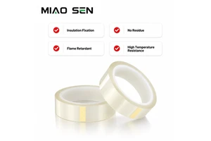High Temperature Resistant Transparent PET Silicone Hot Melt Single Sided Insulating Tape Wavy Zipper Edge No Residue