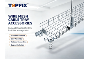 OPFIX Hot Dipped Galvanized Stainless Steel Wire Mesh Cable Tray CE ISO Network Cable Support Tray for Server Room Wiring