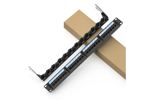 Factory Price 19"1U CAT6A/CAT6/CAT5E UTP RJ45 24 Port Patch Panel
