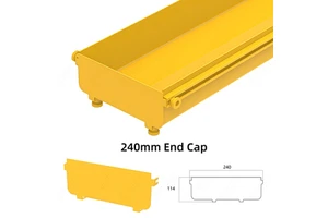 End Cap of 240mm Fiber Cabel Duct Tray Terminator for Decorative Cover
