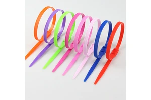 Colorful Durable Cable Ties Zipper Cable Ties 4*200 Heat Resistant Elastic Nylon Cable Tie