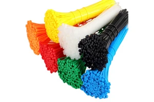 HOT SEAL Multi - Color Elastic Plastic Cable Ties for Tidy Cable Management & Rubber Twist Ties