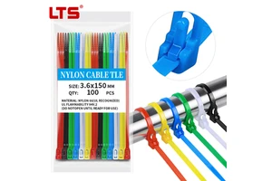 Nylon Flame Retardant Releasable Cable Ties 4*150mm, Reusable, Factory Direct Supply, Preferential Price