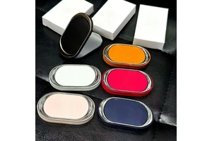 Two-in-One Makeup Mirror Phone Stand & Folding Makeup Mirror Metal Large Logo Material Adhesive Pad Mounting 6 Color Spot