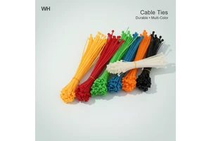 5*350mm Self-Locking Plastic Nylon Cable Tie - Natural Color White, Perfect for Secure Bundling in Electrical and Industrial