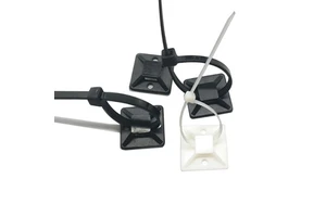 High Quality 40*40 Self Adhesive Cable Tie Mount Finishing Line Fixed Buckle Black White Color