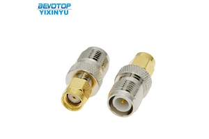 BEVOTOP SMA MALE PLUG to RP TNC FEMALE JACK Brass RF Coaxial Adapter 50 OHM 0-6GHz ROHS Connector
