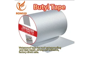 High Adhesion Butyl Waterproof Sealing Tape-Flexible Rubber Adhesive Strip For Roofing Repair Window Flashing RV Leak Prevention