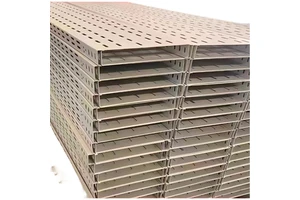 Corrosion Resistant 304 Stainless Steel Perforated Cable Tray Punched Bottom 2mm Thick 300mm