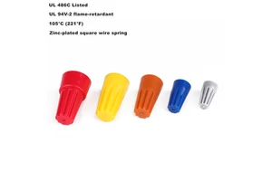 Nylon Yellow Wire End Nut Screw in Connector Waterproof Wire End Cap Electrical Screw Type Joint 22-8AWG