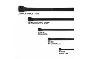 Wholesale Nylon Cable Ties Manufacturer Self-locking Plastic Zip Ties 24 Inch Industrial Tie Wraps UV Resistant Cable Management