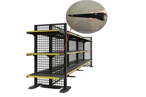 Heavy Duty Single Slot Shelf Bracket Metal Adjustable Shelves Track Support Bracket For Metal Shelf OEM Factory ADONG A96