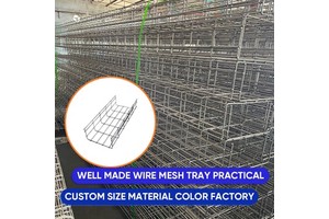Durably Designed Customizable High End Wire Mesh Cable Tray Multiple Width Heights Factory Direct Wholesale Price