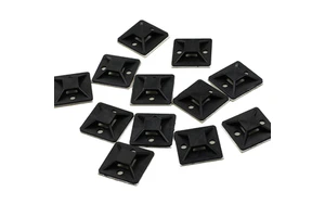 25*25cm Professional Manufacture Self-Locking Nylon 66 Adhesive Cable Tie Mounts Including Sticky Pads