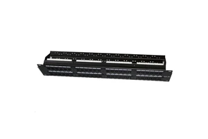 48 Port Cat6/Cat5e Patch Panel UTP Unshielded Black | 2U 19" Rack Mount | Data Center & Server Room Structured Cabling RJ45 Port