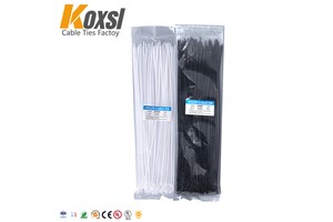 8 Inch Cable Ties Zip Tie PA66Outdoor Kss Cable Ties Perfect for Indoor Strong Self-locking Black
